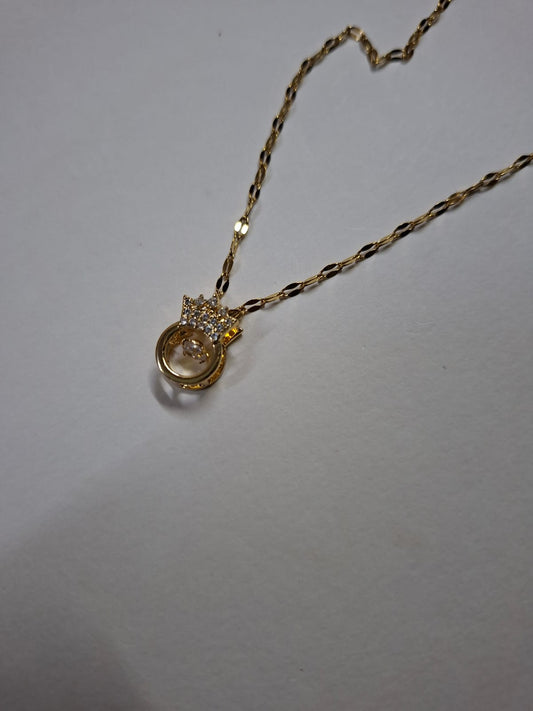 Crystal Crown Pendant Necklace ✨