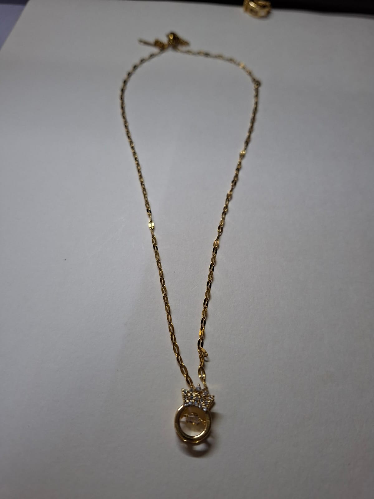 Crystal Crown Pendant Necklace β¨