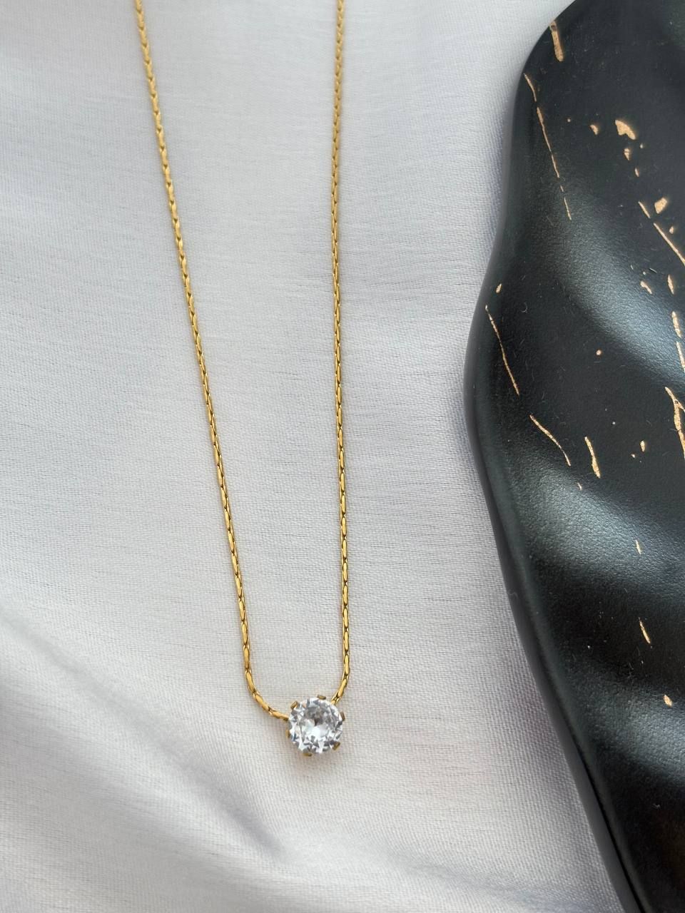 ✨ Solace Spark | Minimal Diamond Pendant Necklace