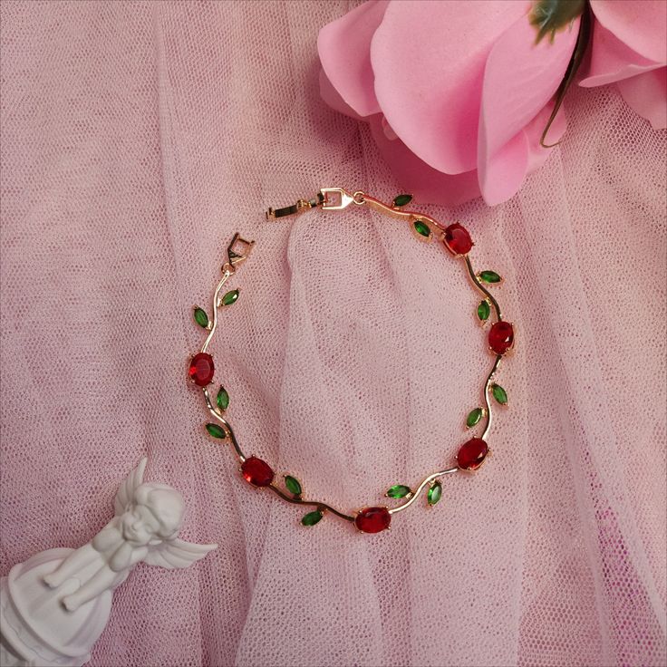 🌸 Petal Glow | Rose Gold Crystal Bracelet