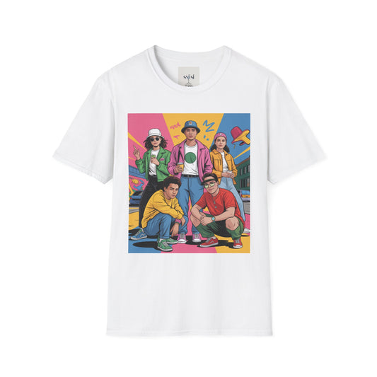 Retro Vibes Unisex T-Shirt, Fun Graphic Tee for Casual Outings, Gift for Music Lovers, 80s Inspired Fashion, Unisex Softstyle Top