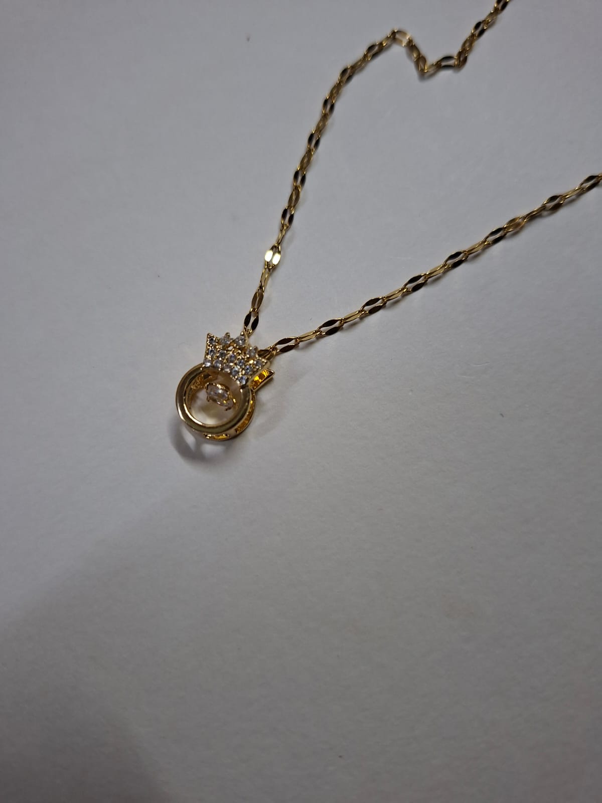 Crystal Crown Pendant Necklace ✨