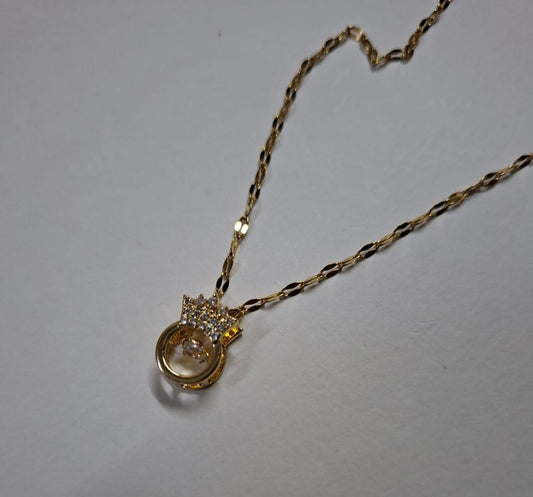 Crystal Crown Pendant Necklace ✨