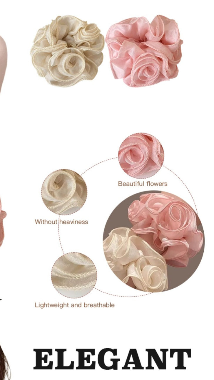 🌸 Rosé Bloom Hair Clutch
