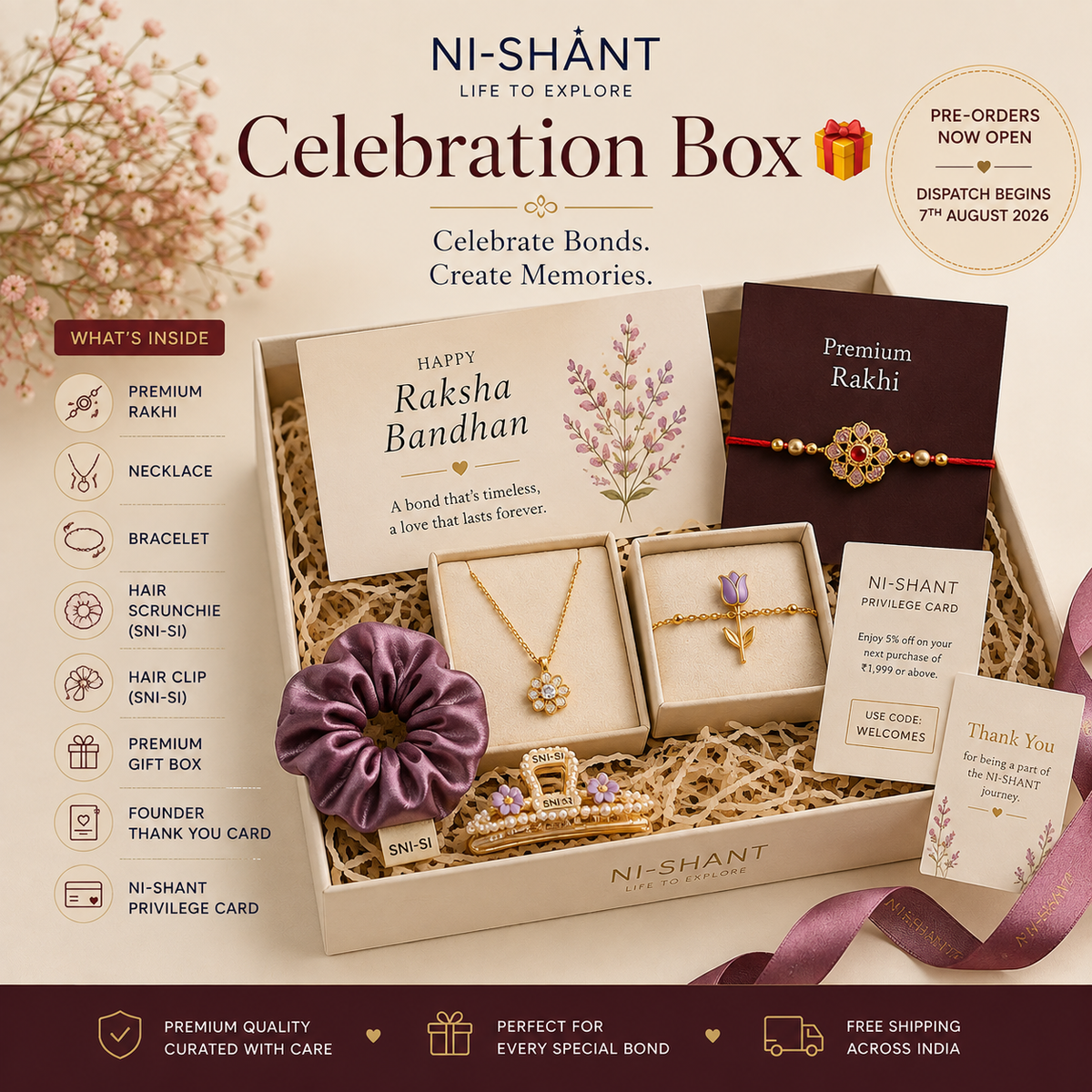 🎉 Celebration Box – Luxury Raksha Bandhan Jewellery & Accessories Hamper