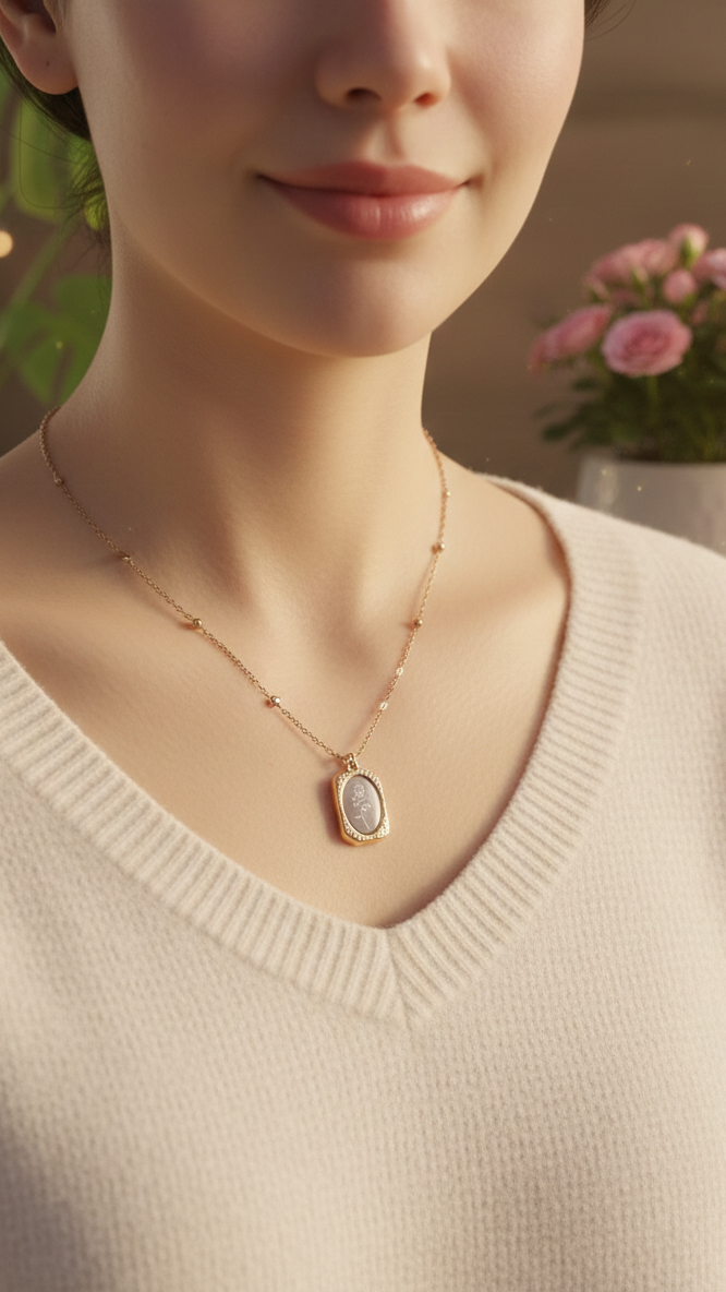 🌿 Whispered Stone | Natural Calm Pendant