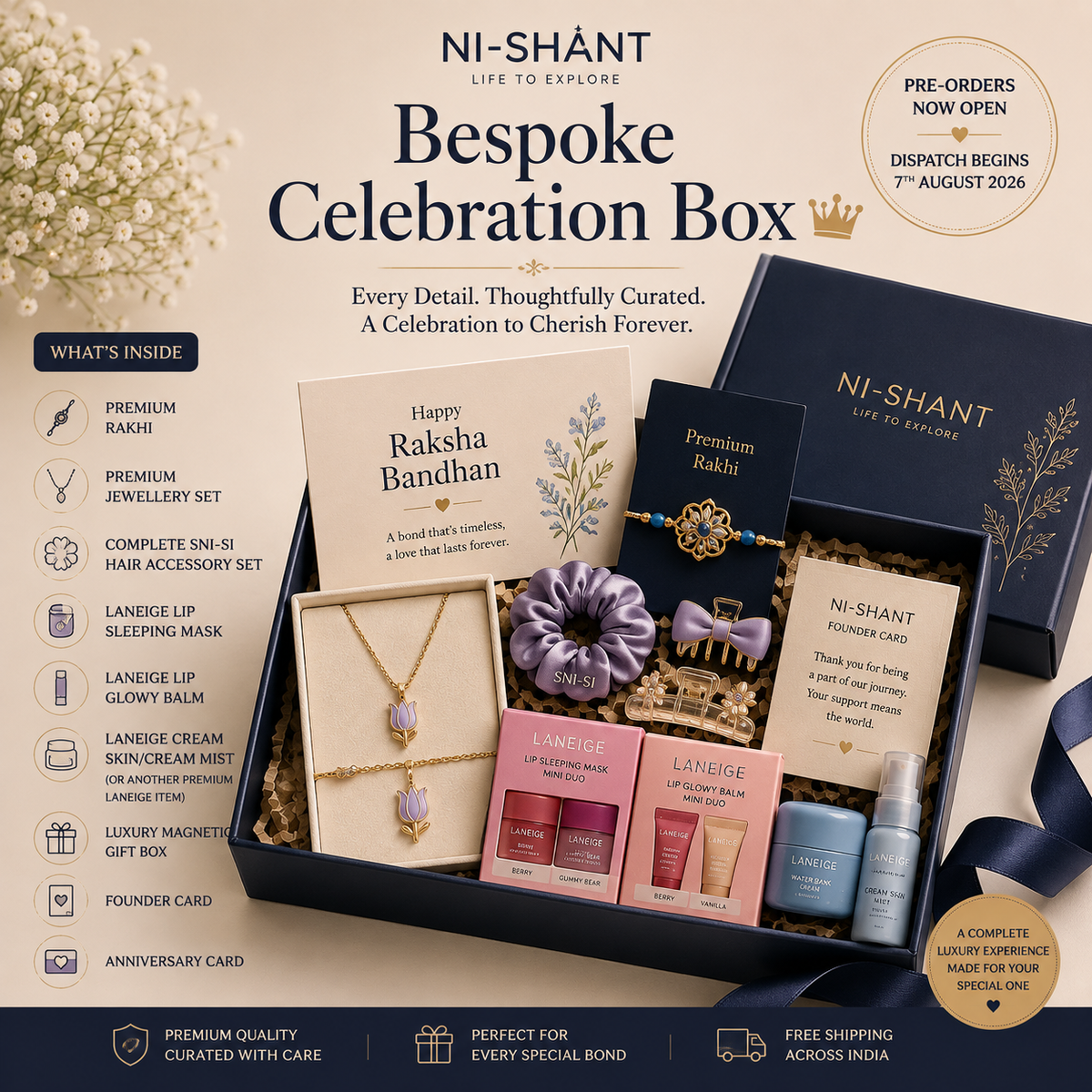 💎 Bespoke Celebration Box – Ultimate Luxury Raksha Bandhan Hamper