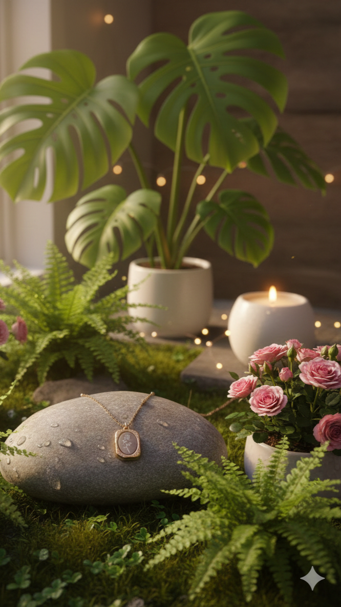 🌿 Whispered Stone | Natural Calm Pendant
