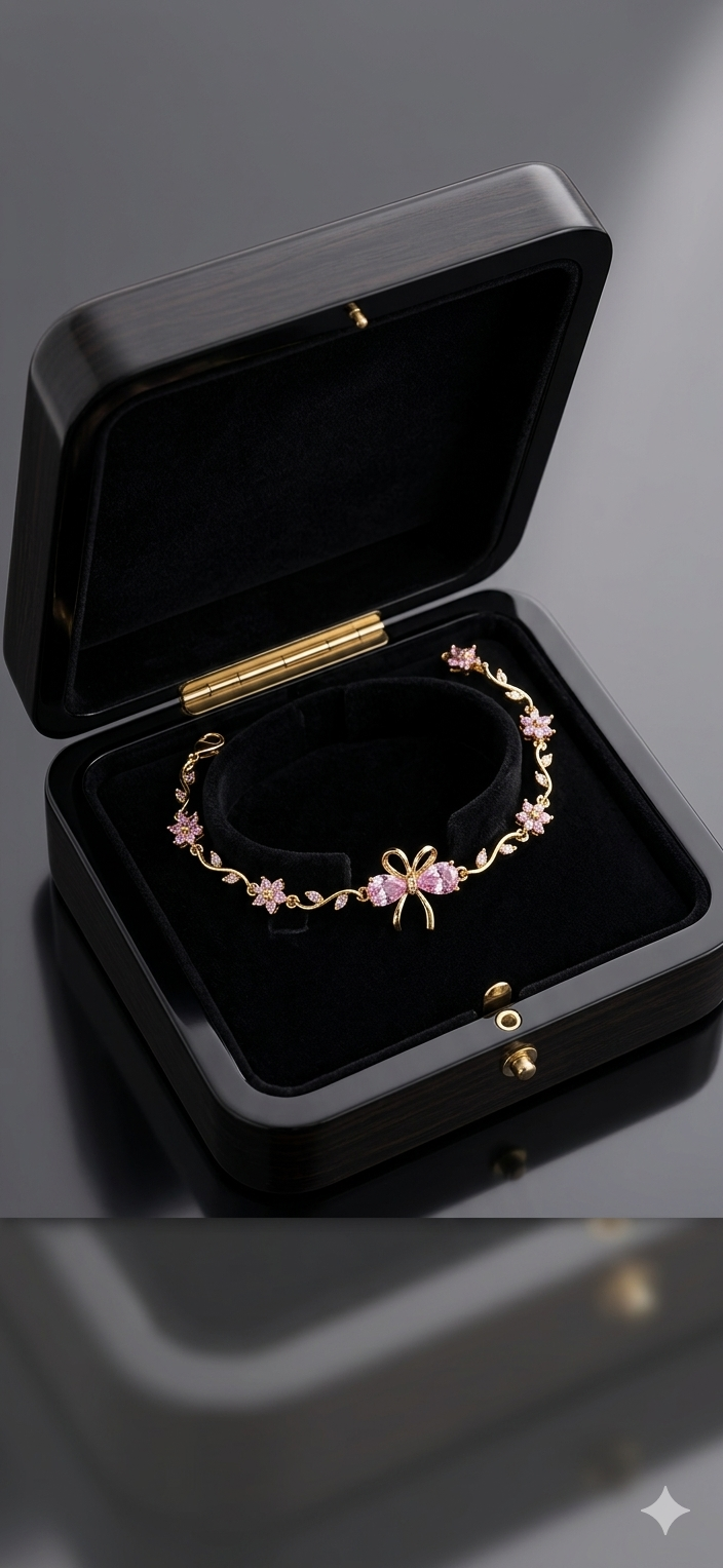 Ni-Shant Blush Bow Bracelet🎀