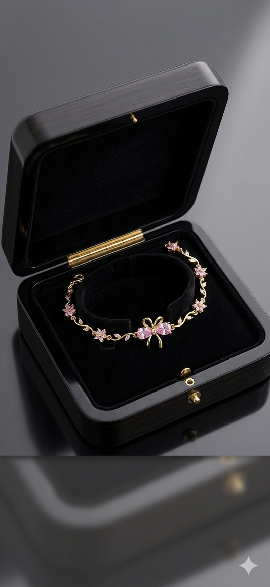 Ni-Shant Blush Bow Bracelet🎀