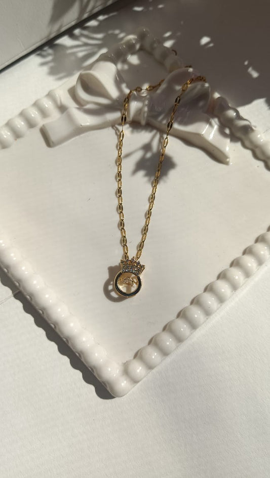 Crystal Crown Pendant Necklace ✨
