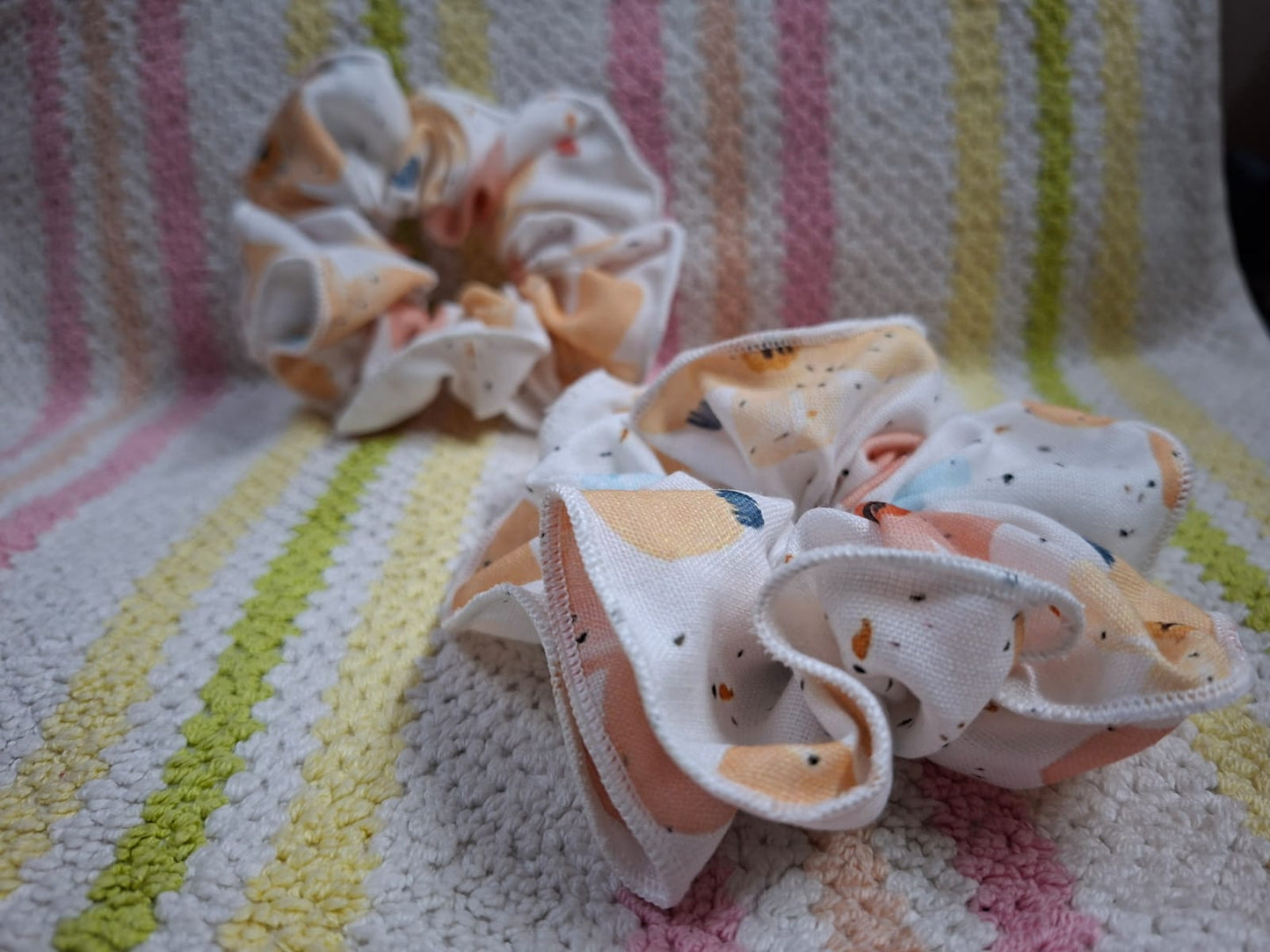 🍑Peach Whisper Scrunchie | Soft Pastel Everyday Scrunchie