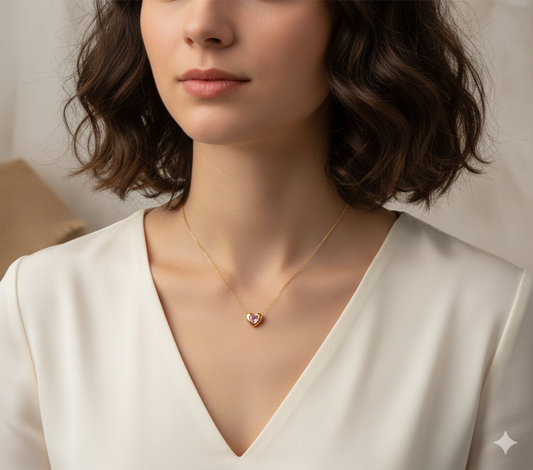 [PRE-ORDER🩷Heart Whispers | Mini Crystal Heart Necklace