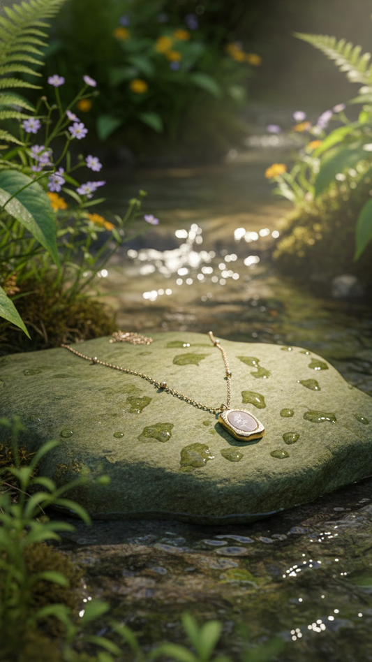 🌿 Whispered Stone | Natural Calm Pendant
