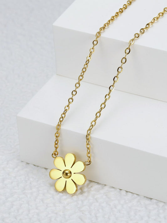 [PRE-ORDER]🌼 Petite Bloom Gold Necklace (Worn Look)