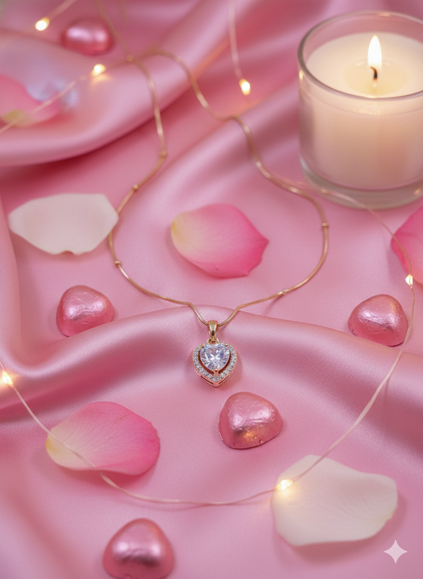 [PRE-ORDER]Gold Sparkle Pendant | Heart Whispers Collection 💎💛
