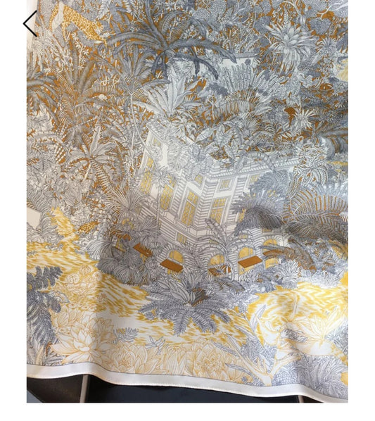 Botanical Estate Printed Silk Scarf🌱
