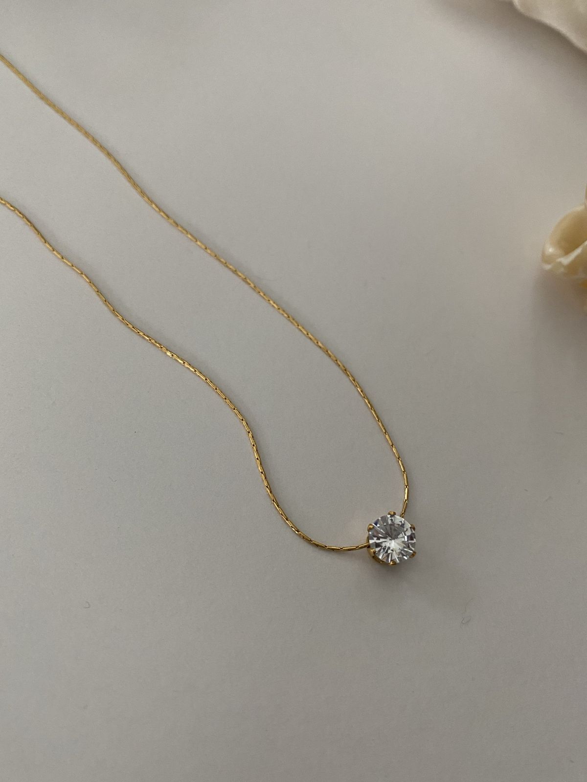 ✨ Solace Spark | Minimal Diamond Pendant Necklace