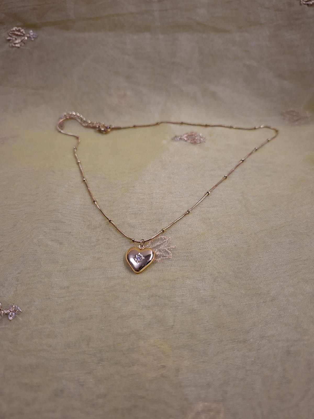 Gold Whisper Heart Necklace | Tiny Crystal Detail | Heart Whispers Collection 💛✨