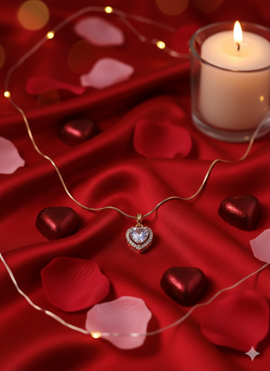 [PRE-ORDER]Gold Sparkle Pendant | Heart Whispers Collection 💎💛