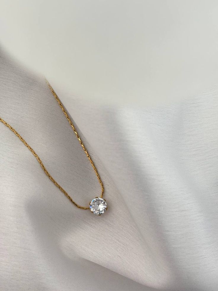 ✨ Solace Spark | Minimal Diamond Pendant Necklace