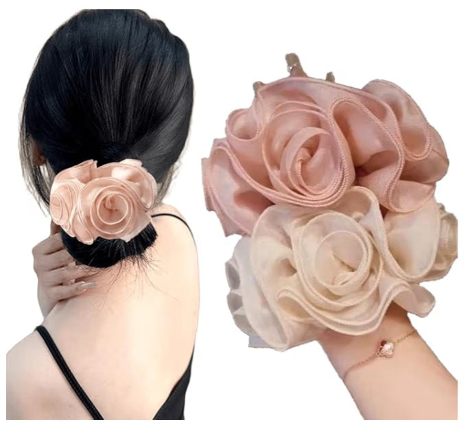 🌸 Rosé Bloom Hair Clutch