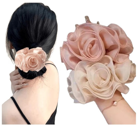 🌸 Rosé Bloom Hair Clutch